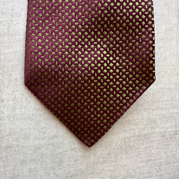 ETRO Green & Burgundy One-of-a-kind Silk Tie - Picture 3 of 5